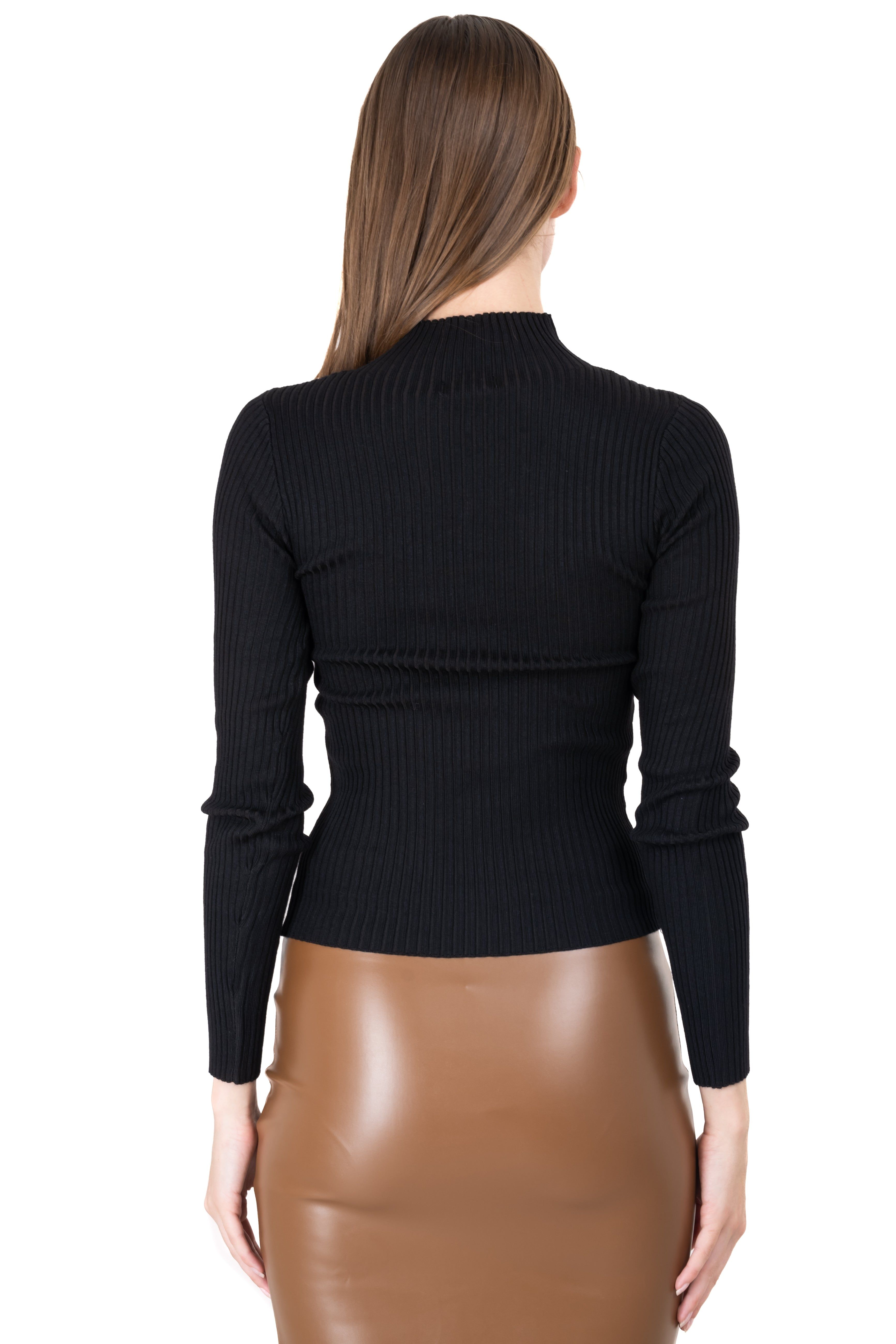 Suéter acanalado cuello alto sold by Shasa product image thumbnail 4