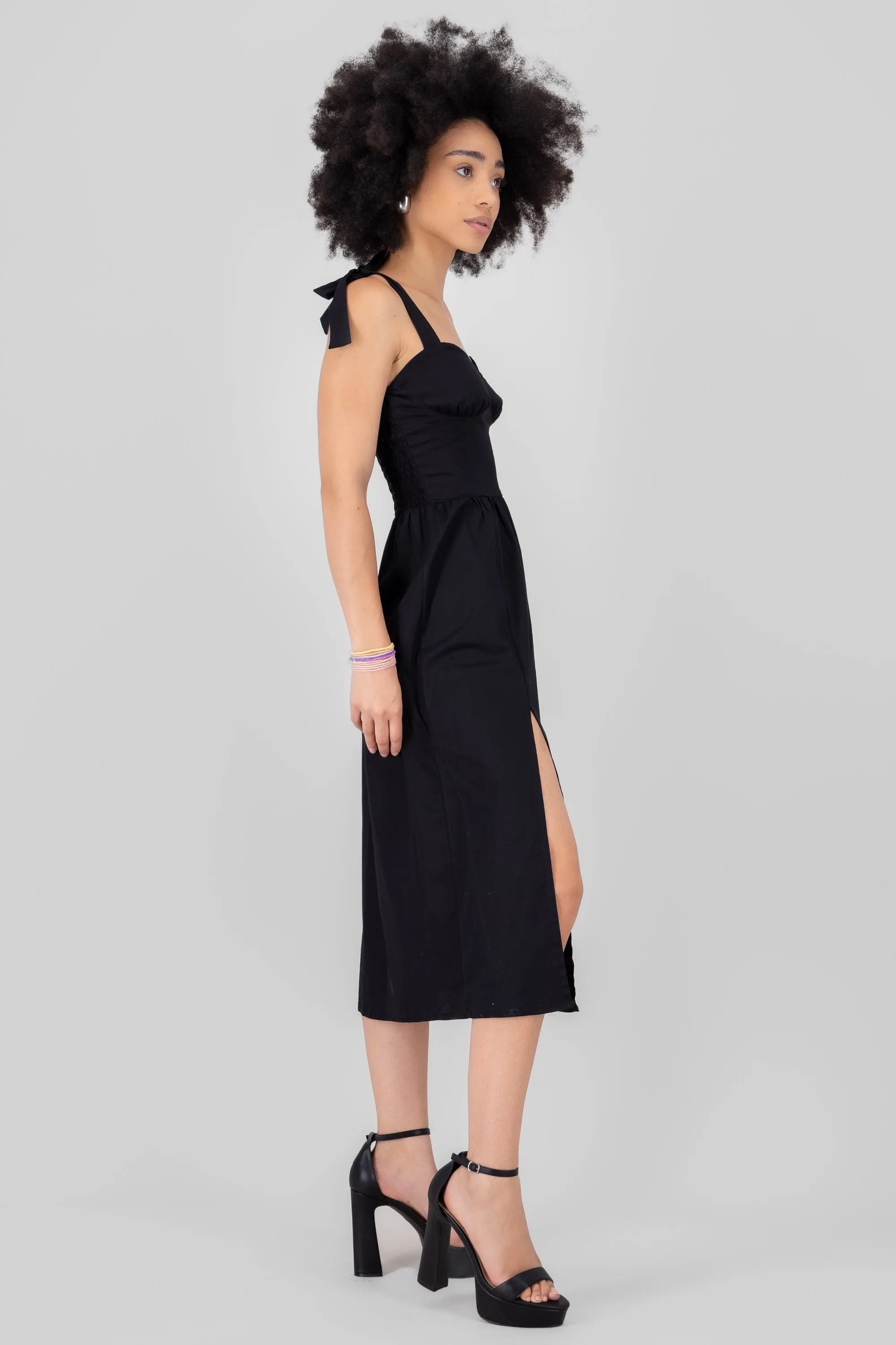 Vestido midi tirantes moños det abertura sold by Shasa product image thumbnail 3