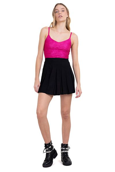 Falda mini tableada monocolor sold by Shasa product image thumbnail 2