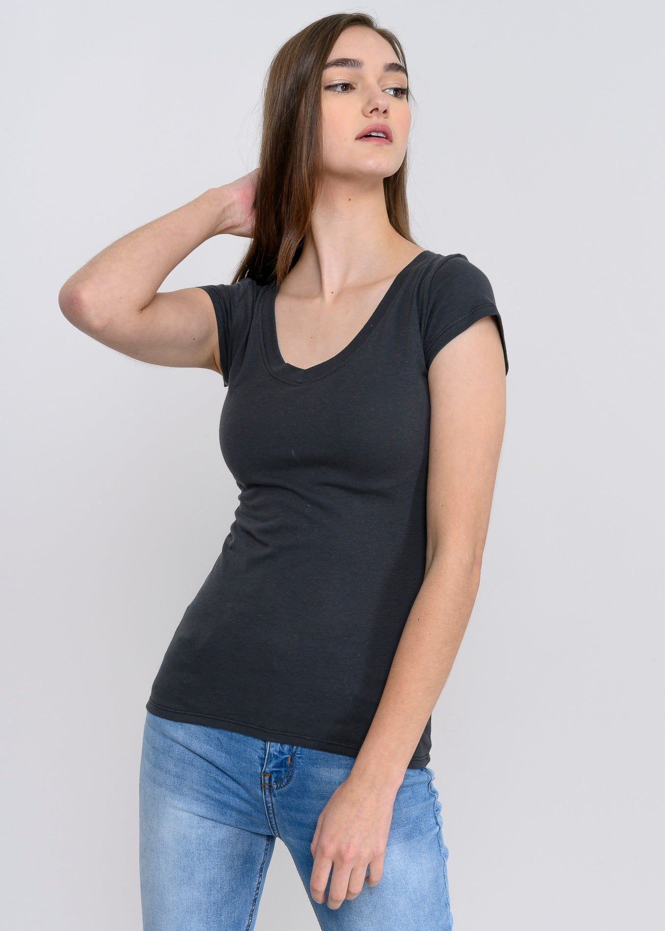 Blusa manga corta cuello v sold by Shasa