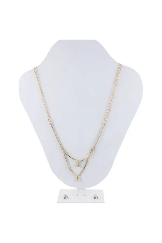 Collar doble capa brillos sold by Shasa