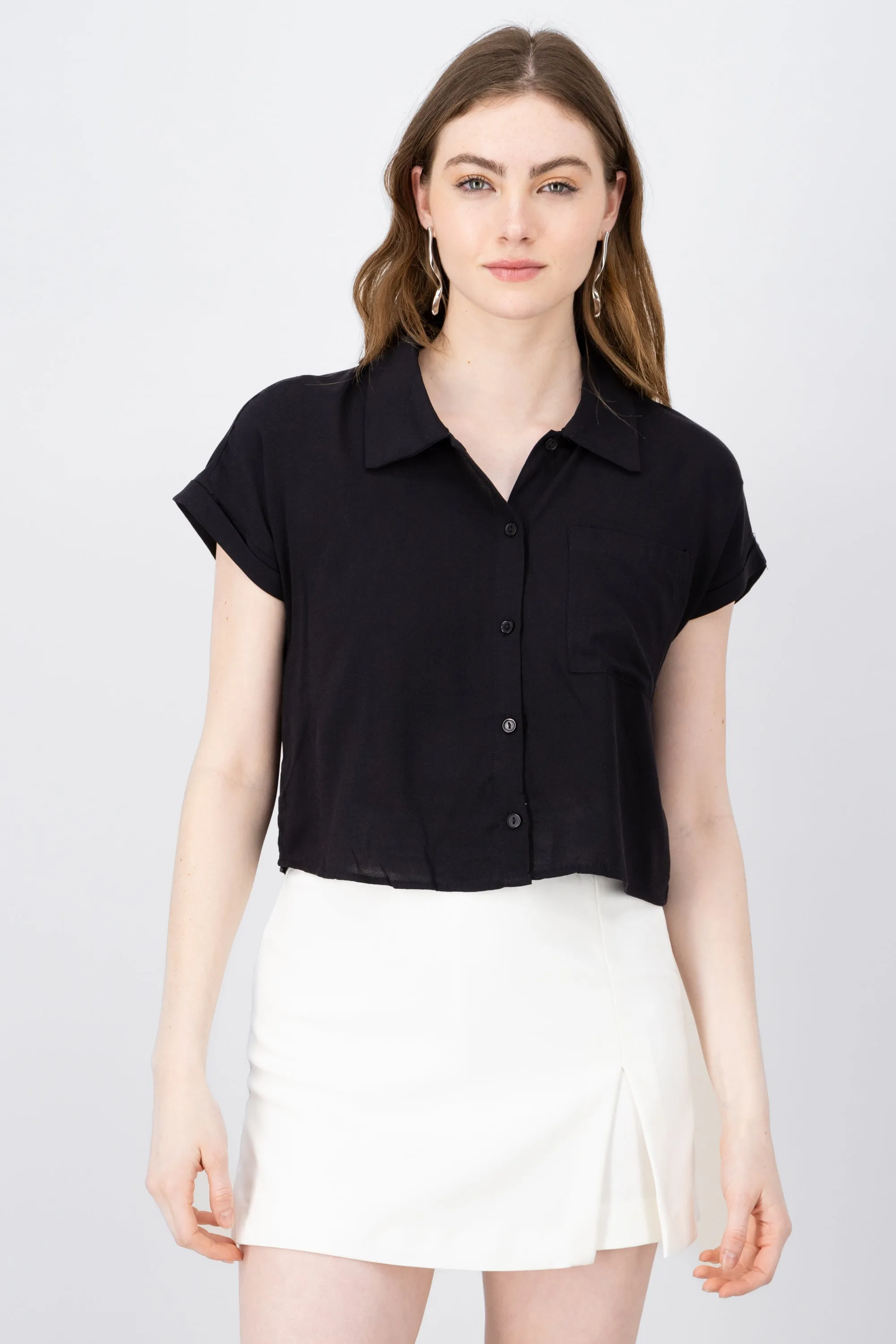 Camisa manga corta detalla bolsa sold by Shasa