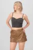 Top con copas cropped liso sold by Shasa