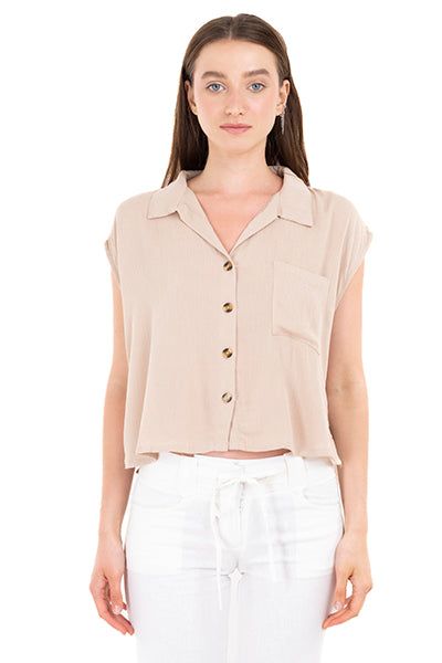 Blusa amplia cuello solapa lisa sold by Shasa product image thumbnail 2