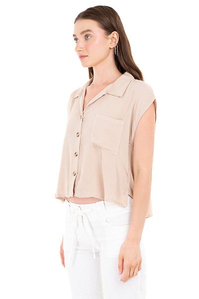 Blusa amplia cuello solapa lisa sold by Shasa product image thumbnail 3