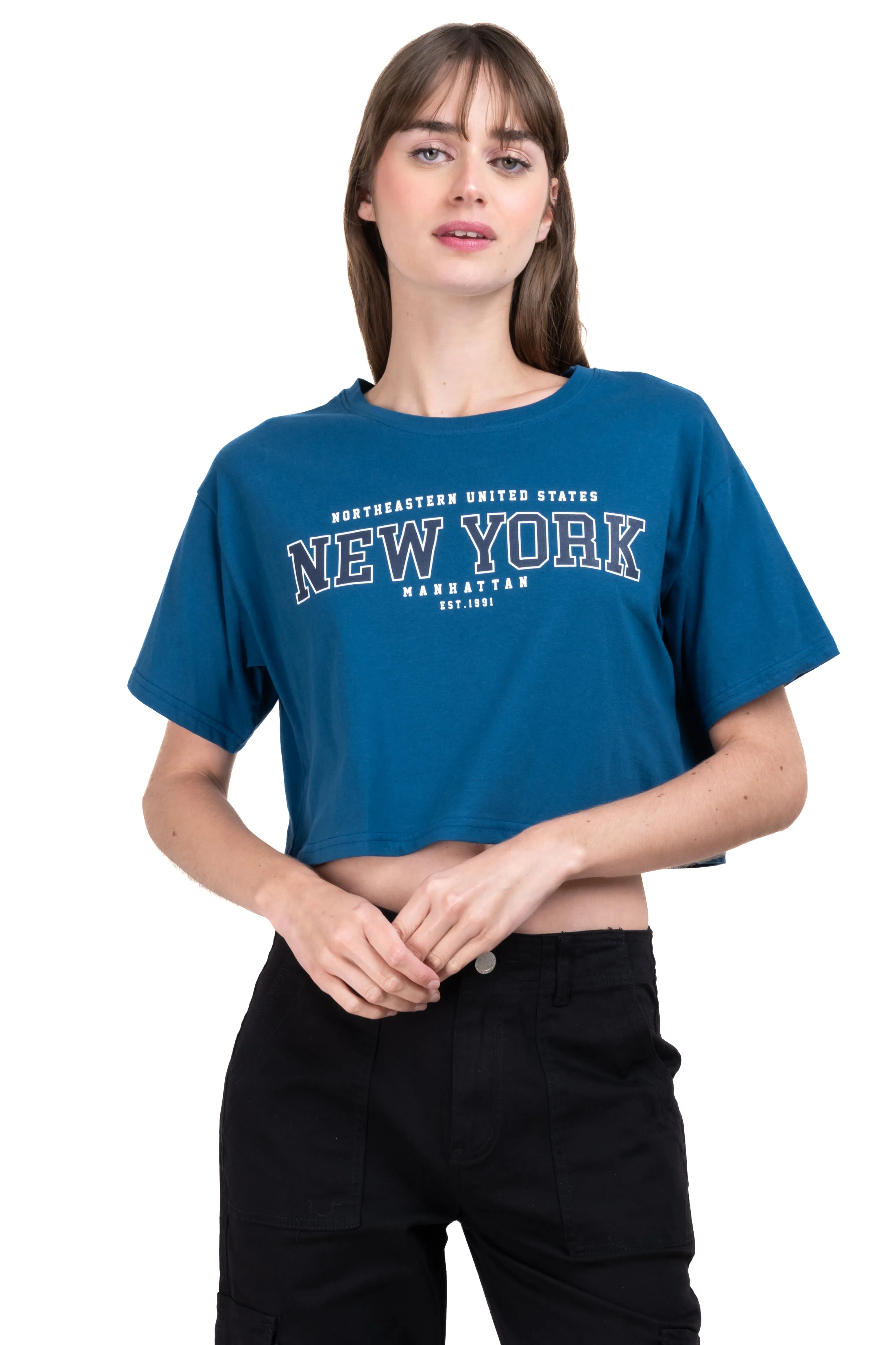 Top Crop Estampado New York sold by Shasa