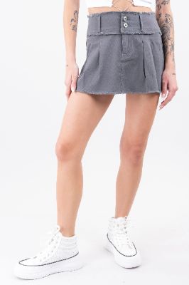 Falda mini low rise denim sold by Shasa