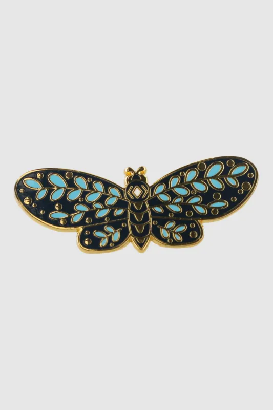 Pin Mariposa Print Hojas sold by Shasa