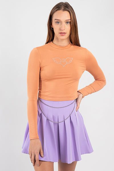 Top Ajustado Corazón Brillos sold by Shasa