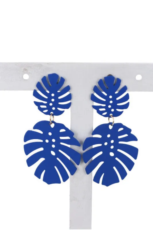 Aretes diseño hoja tropical sold by Shasa