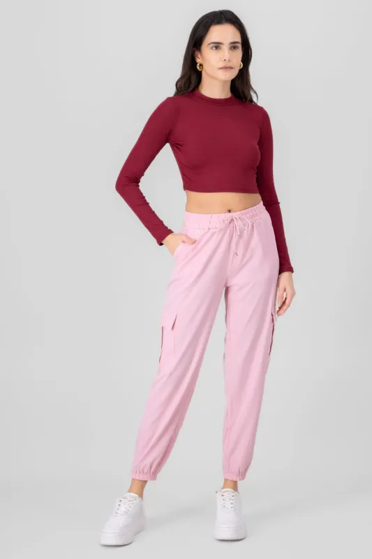 Pantalón Cargo Monocolor Bolsas sold by Shasa