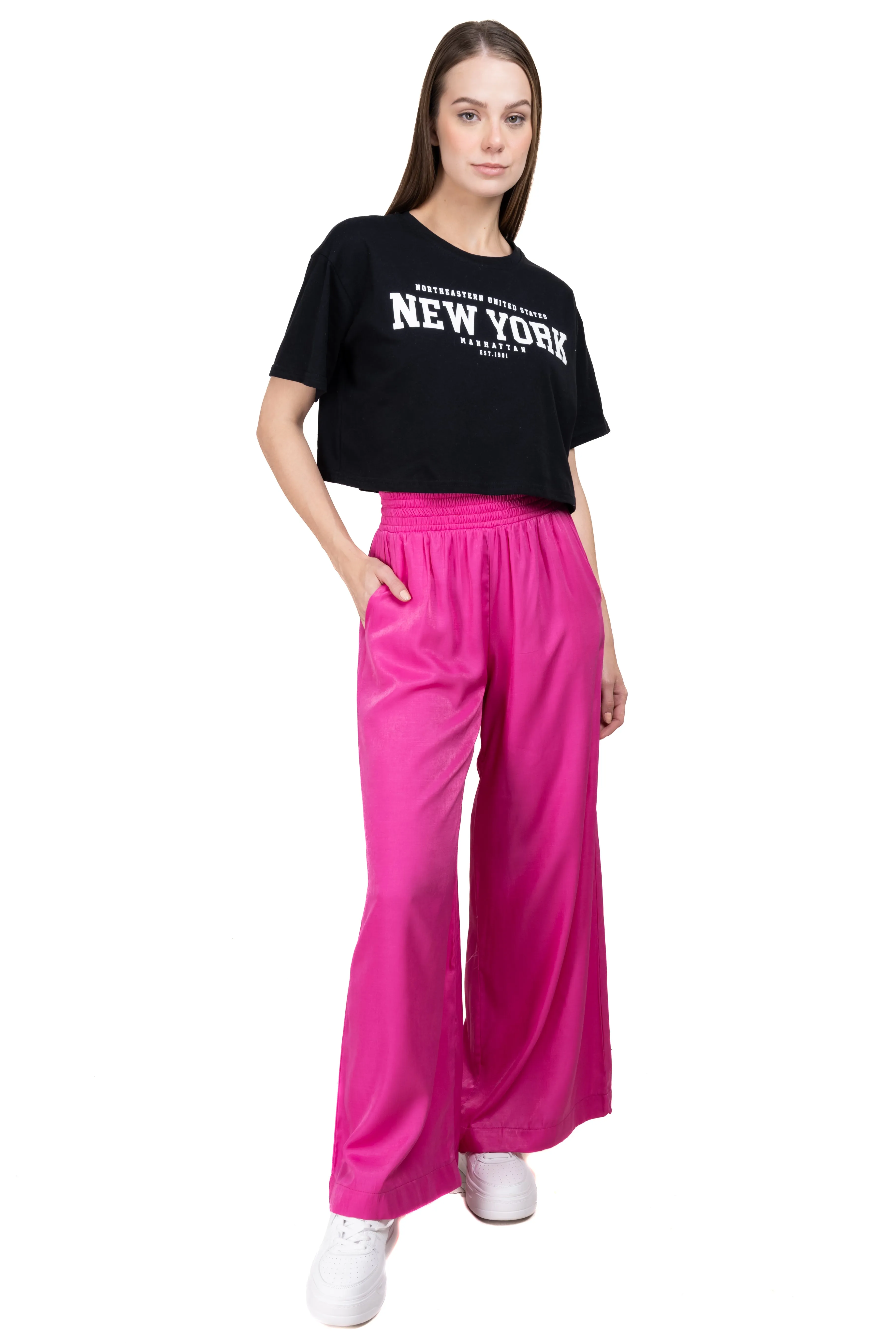 Pantalón wide leg cintura elástica sold by Shasa product image thumbnail 2