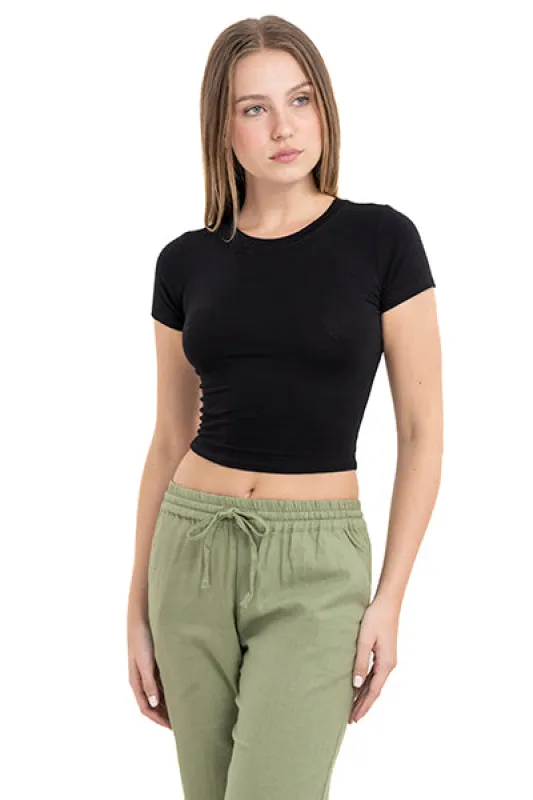 Top Crop Manga Corta sold by Shasa