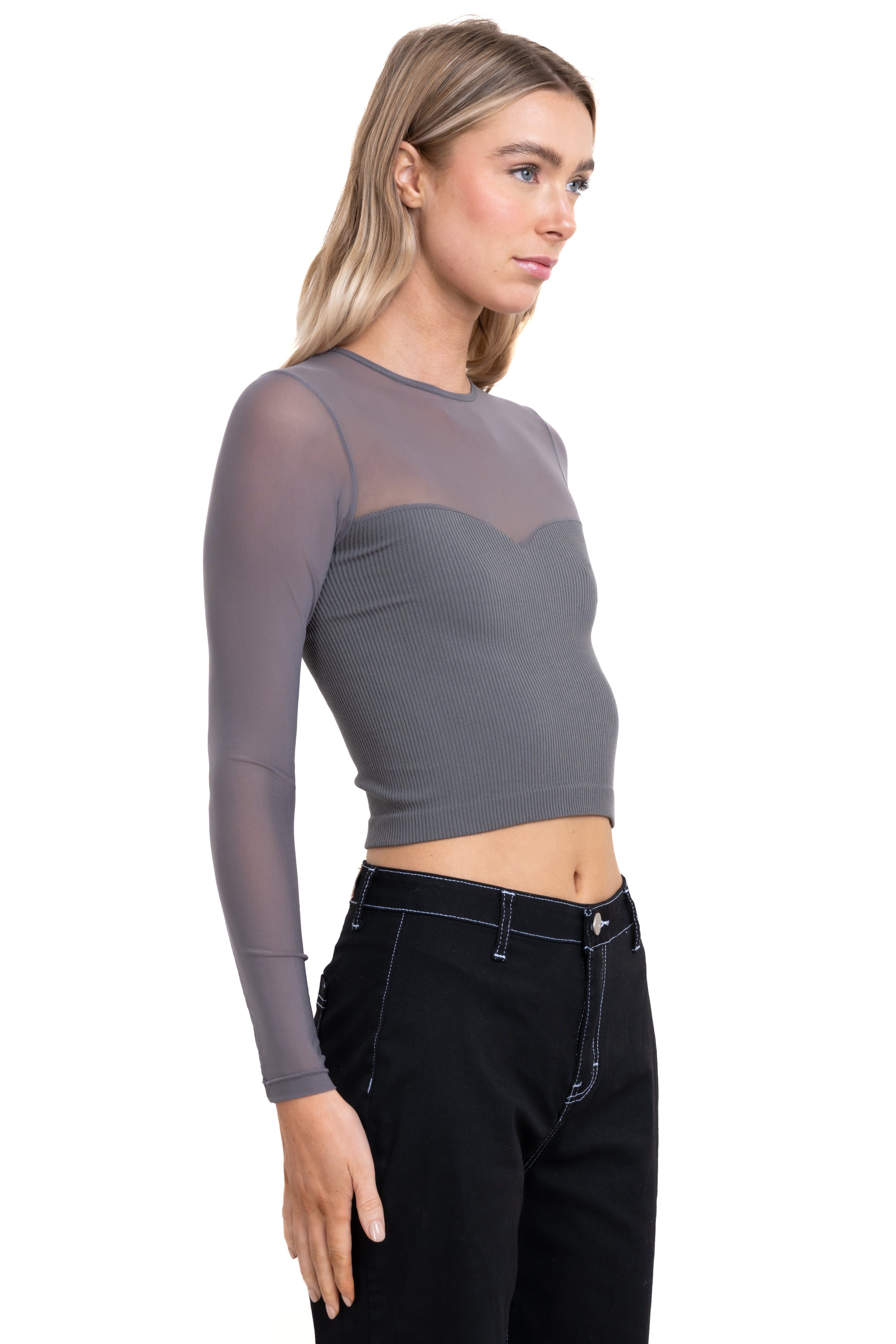 Top acanalado manga mesh sold by Shasa product image thumbnail 3