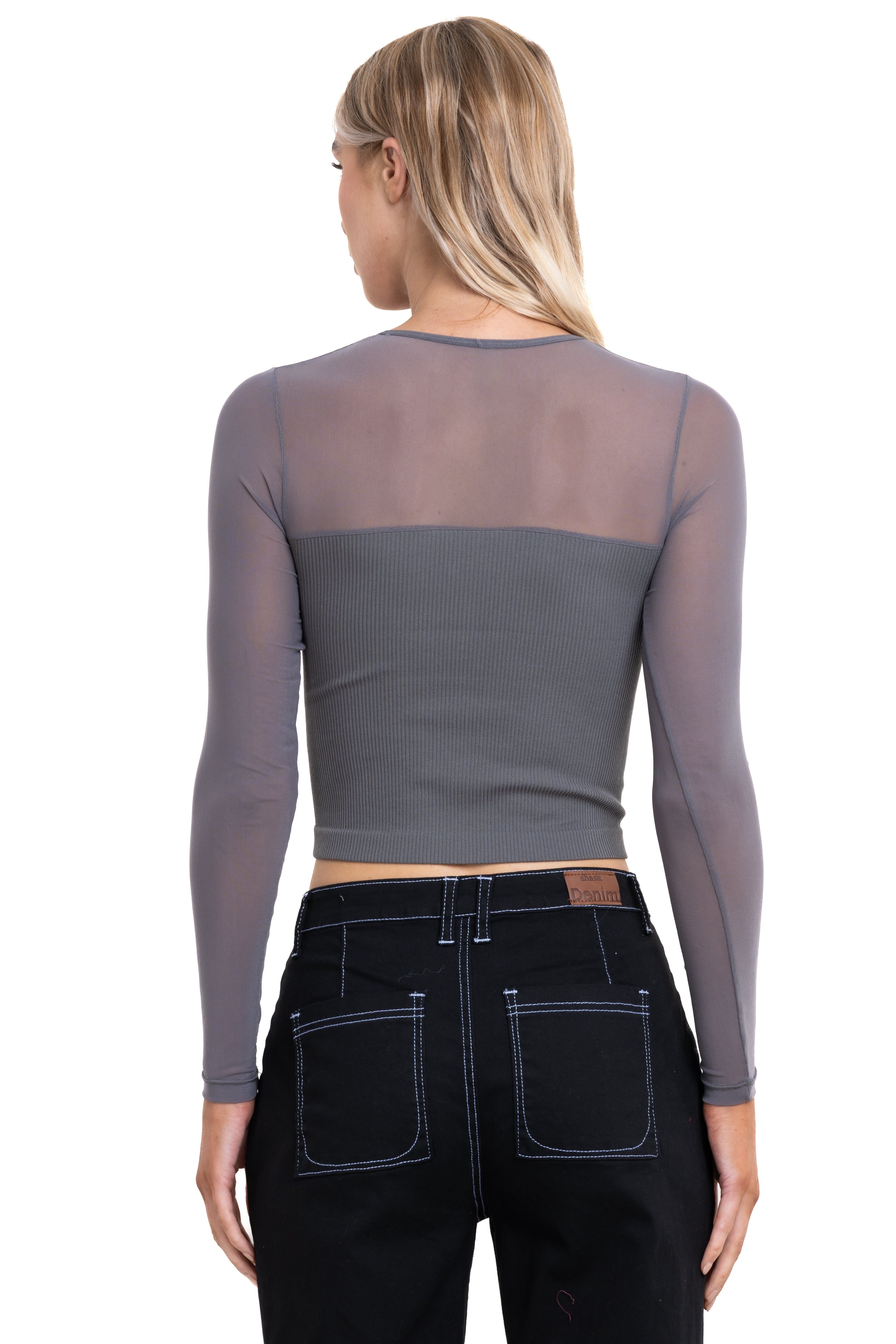 Top acanalado manga mesh sold by Shasa product image thumbnail 4