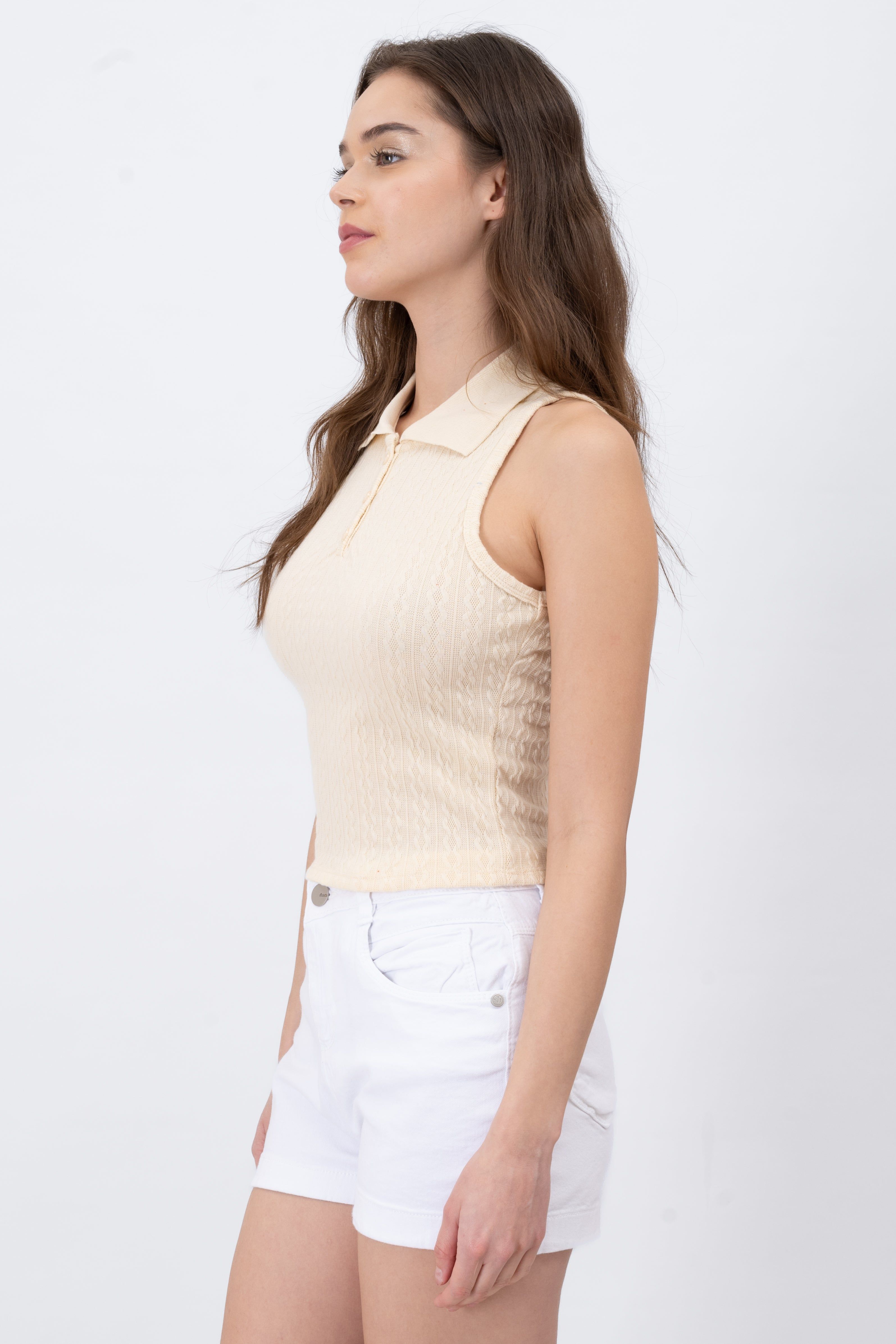 Top Cuello Polo Con Textura sold by Shasa product image thumbnail 3
