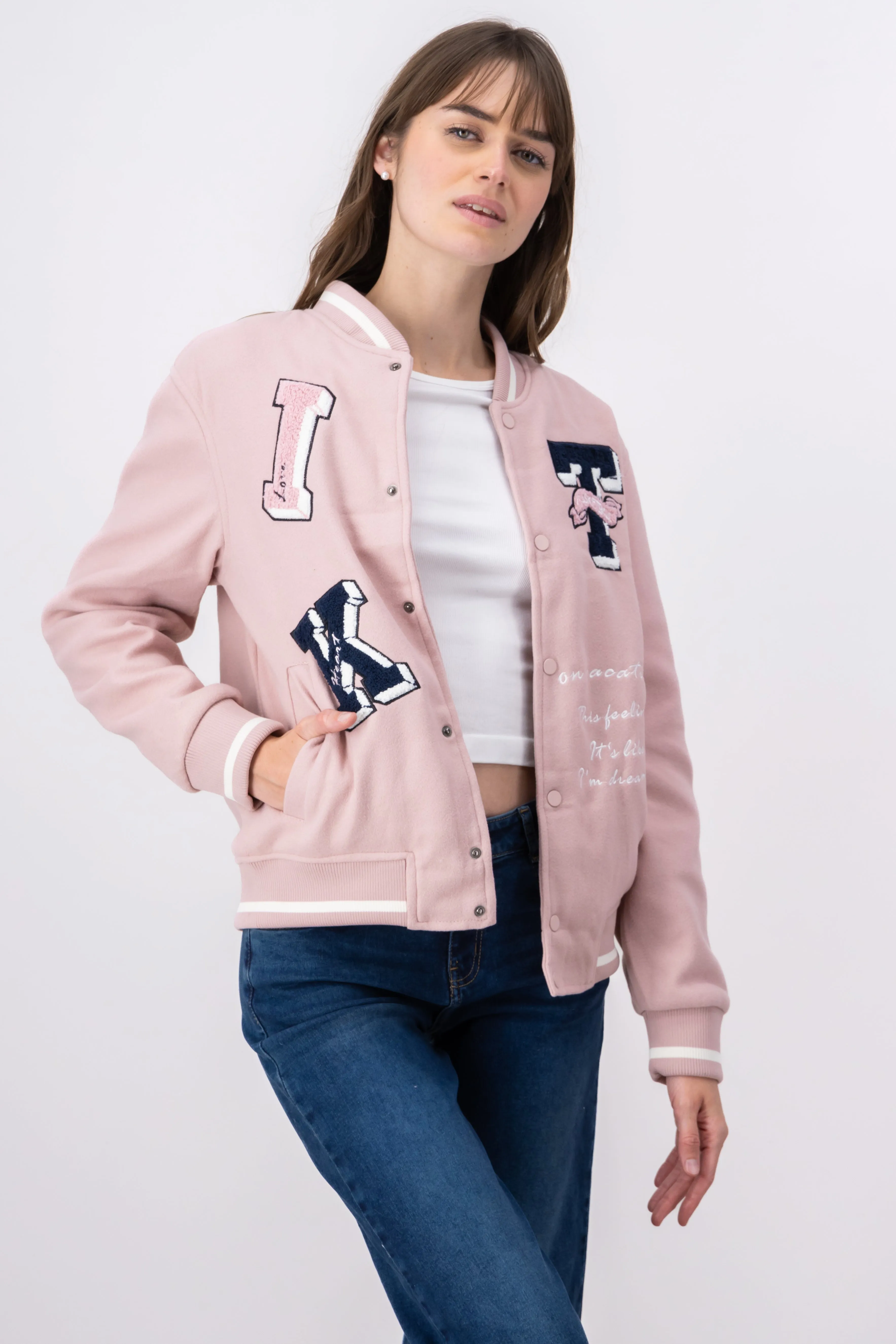 Chamarra bomber parches sold by Shasa