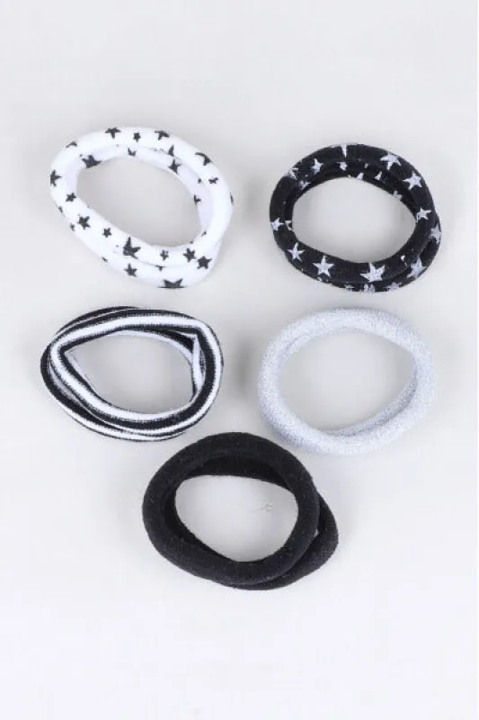 Set 10 ligas bicolor brillos sold by Shasa