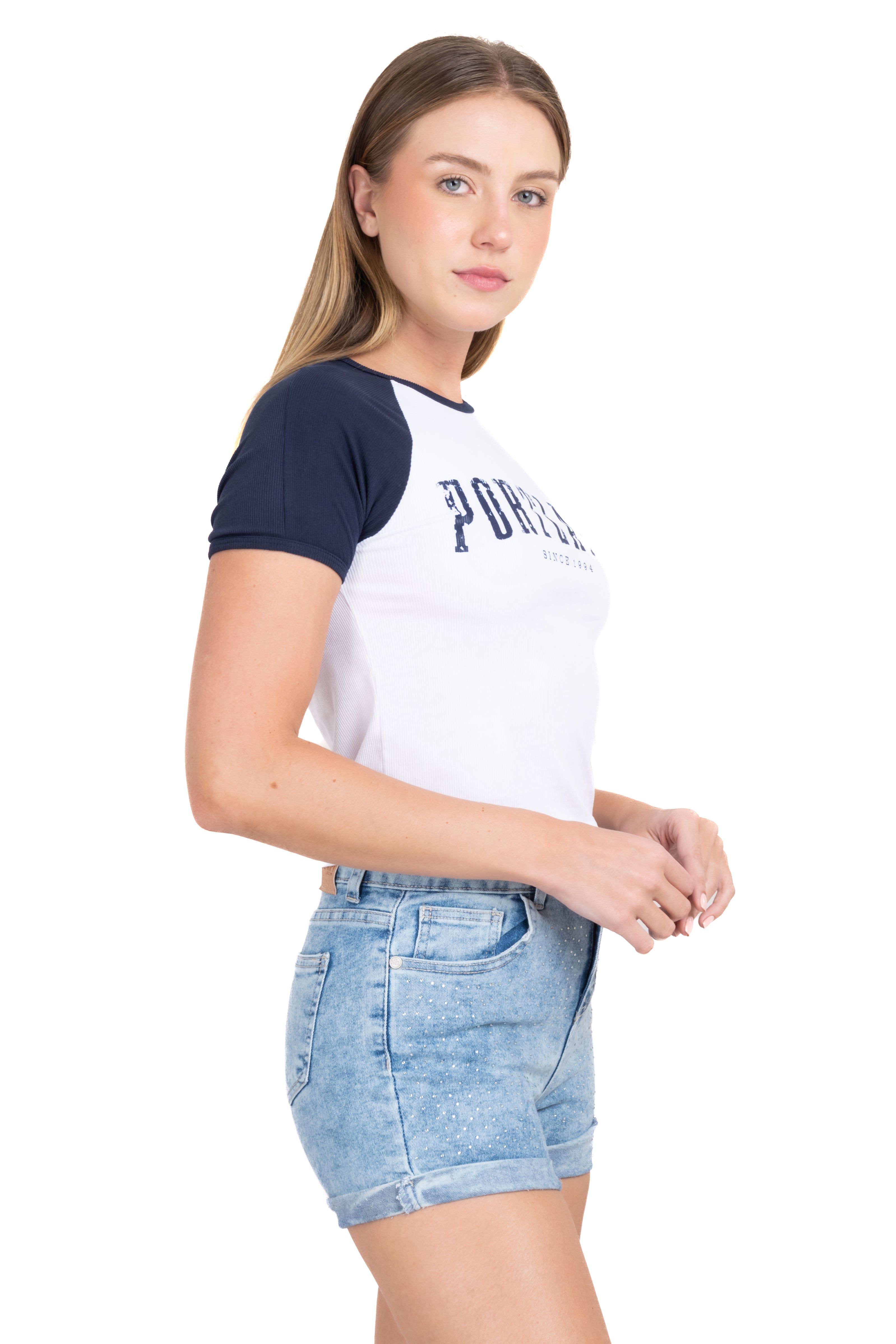 Top manga corta contraste rib sold by Shasa product image thumbnail 3