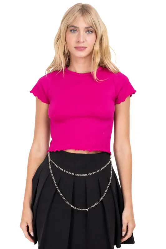 Top acanalado bordes ondulados sold by Shasa