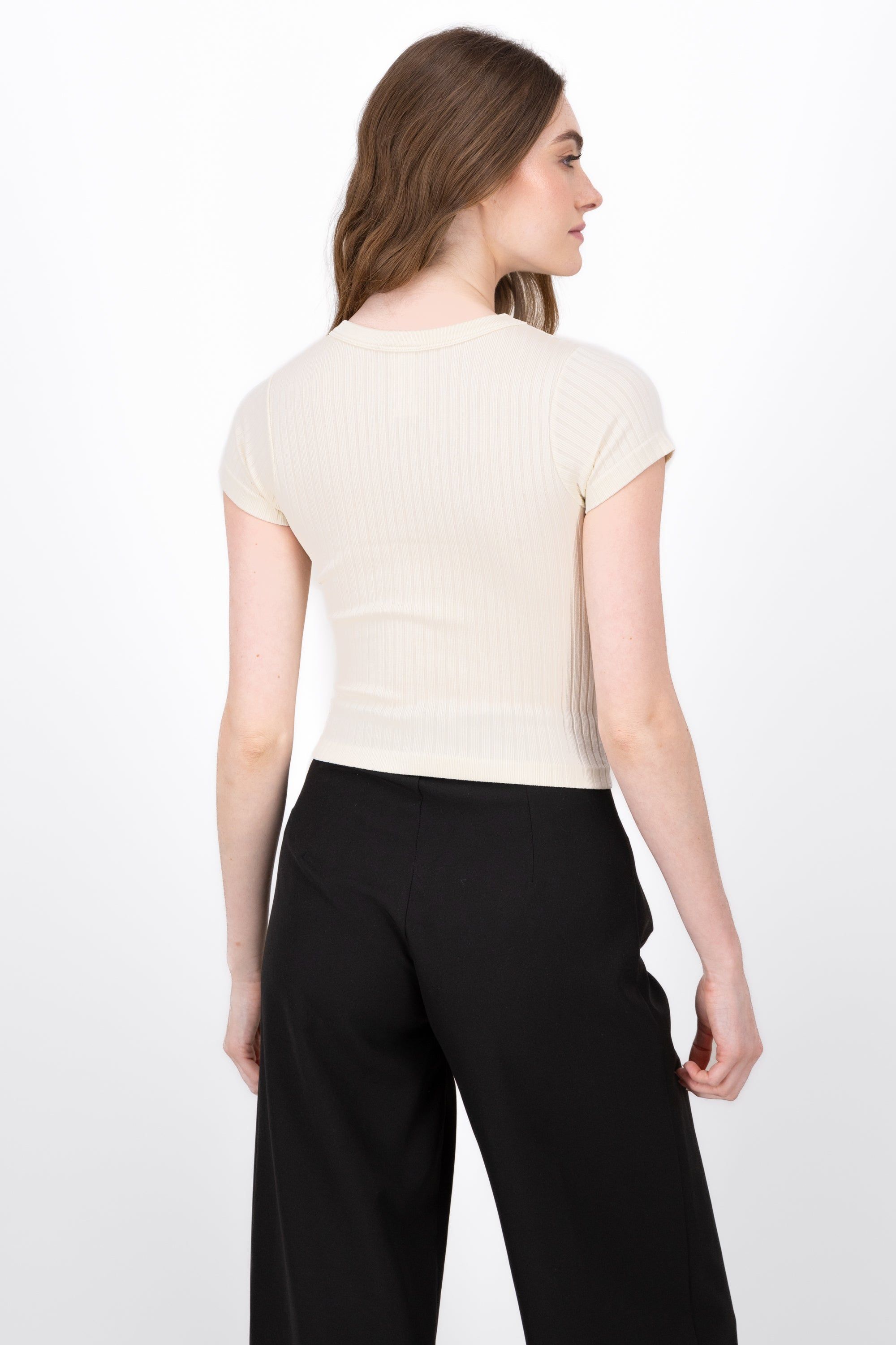 Top De Manga Corta Con Tejido Acanalado sold by Shasa product image thumbnail 4