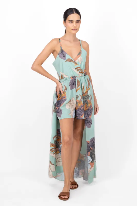 Romper estampado tropical detalle escote sold by Shasa