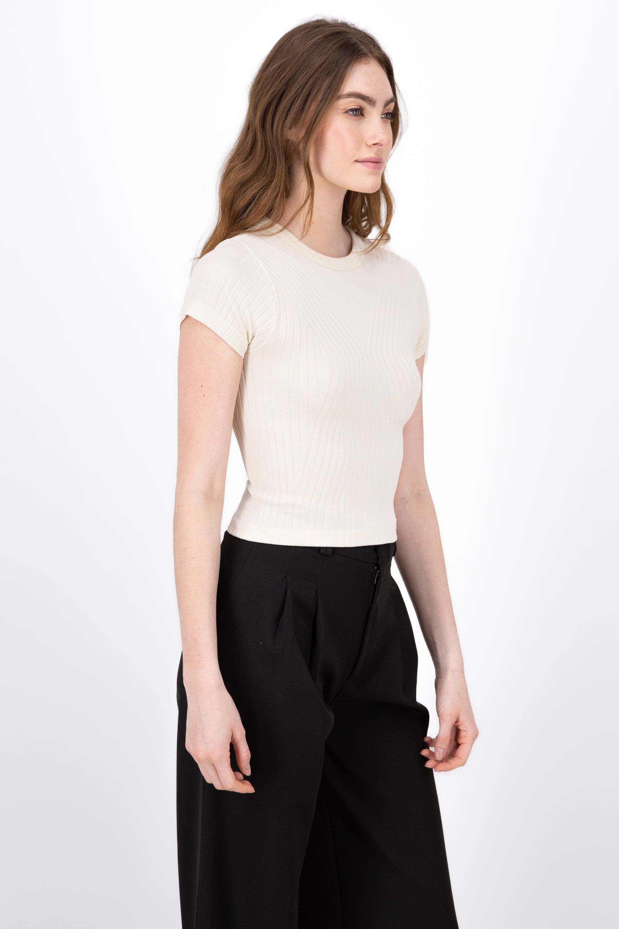 Top De Manga Corta Con Tejido Acanalado sold by Shasa product image thumbnail 3