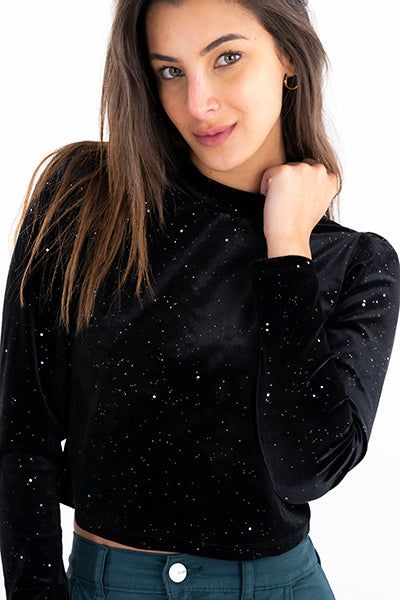 Top Manga Larga Brillos sold by Shasa