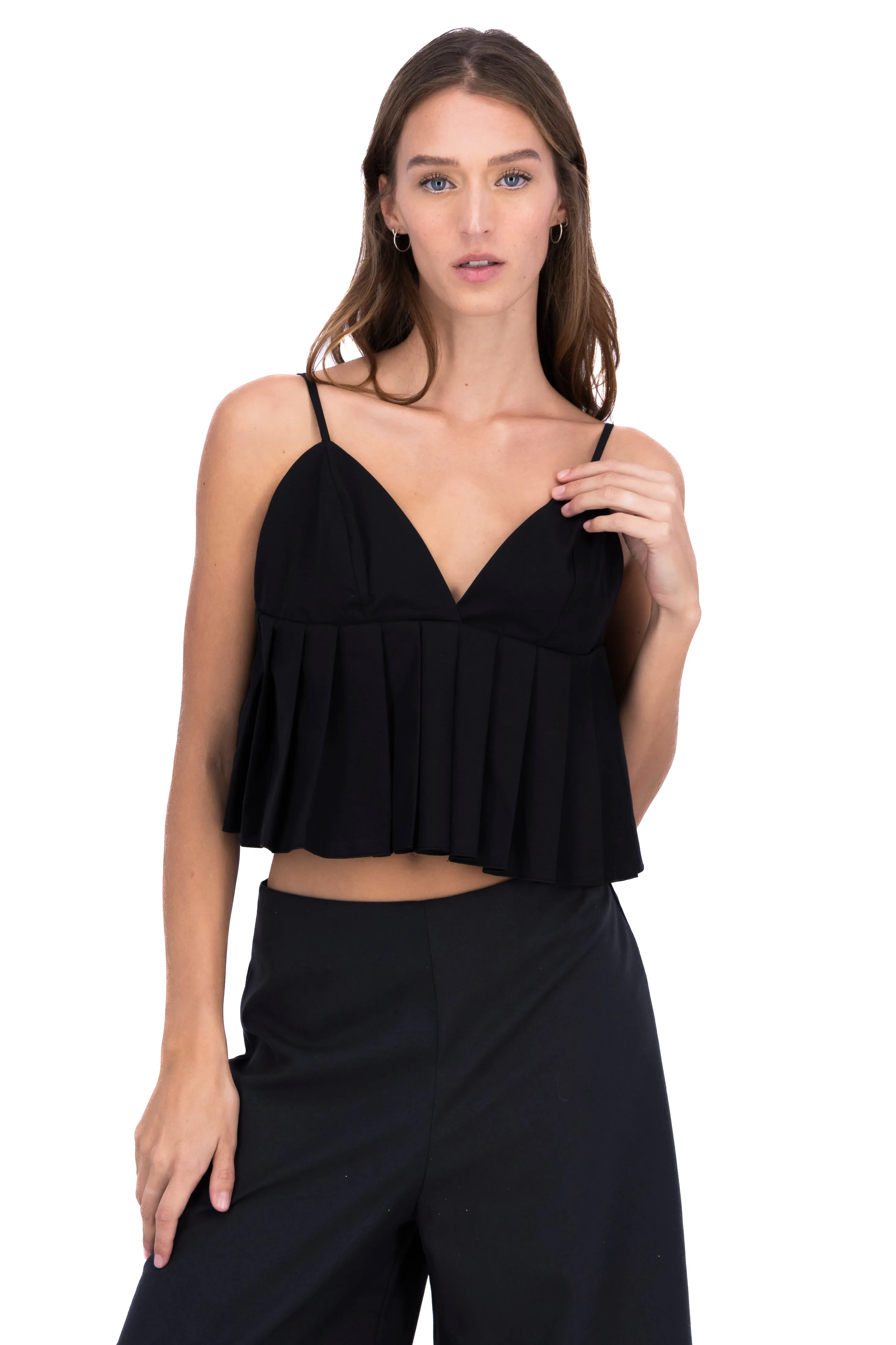 Top popelina bajo plisado sold by Shasa