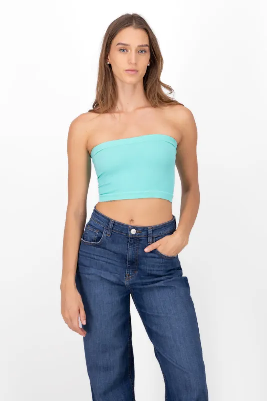 Top Tubo Strapless Rib sold by Shasa
