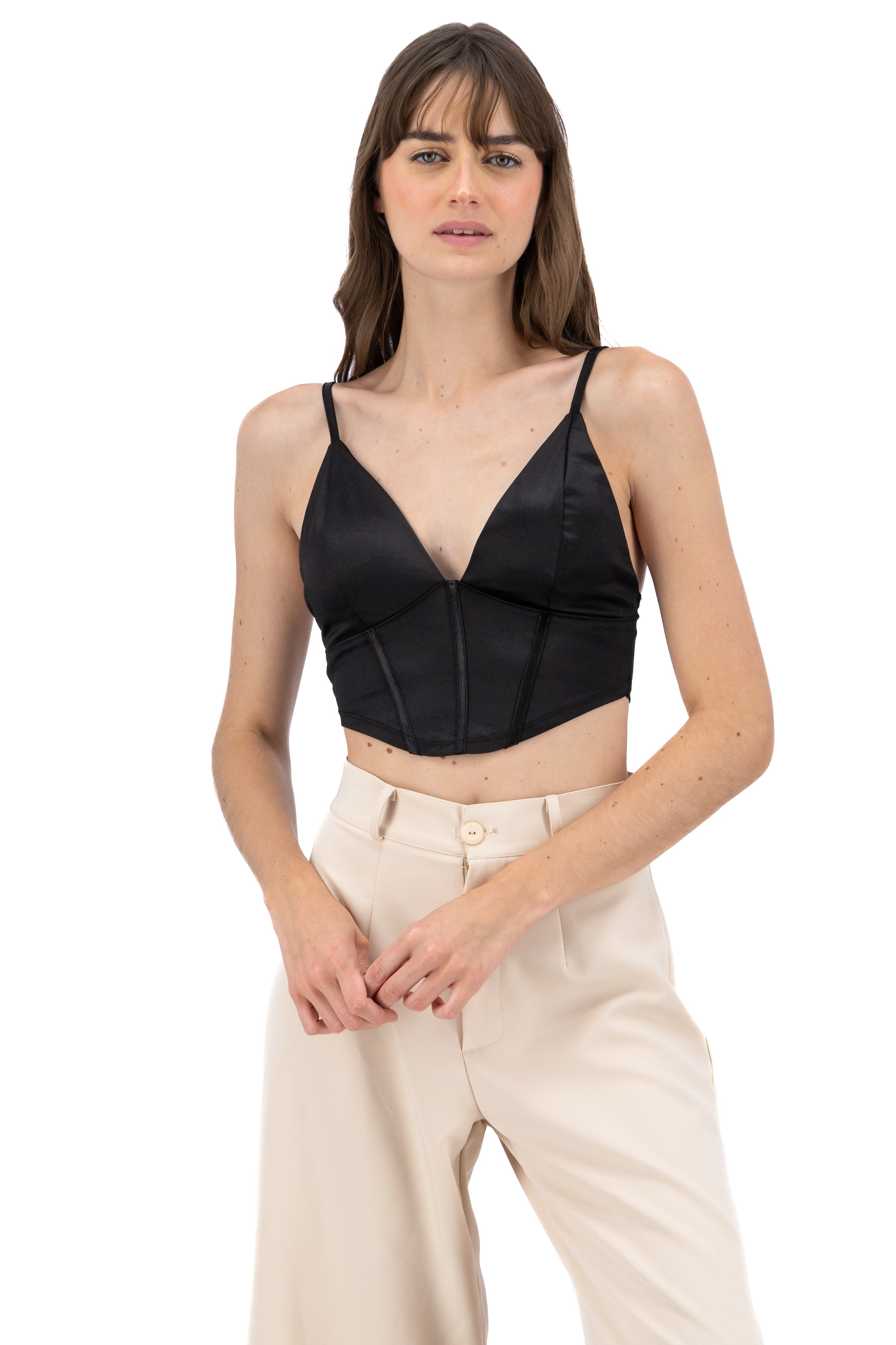 Corset cropped con copas liso sold by Shasa product image thumbnail 5