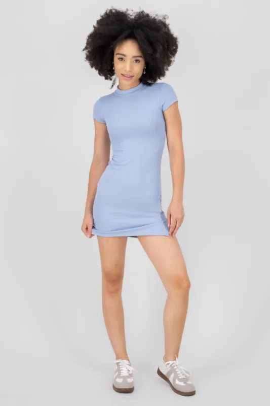 Vestido mini rib cuello alto sold by Shasa