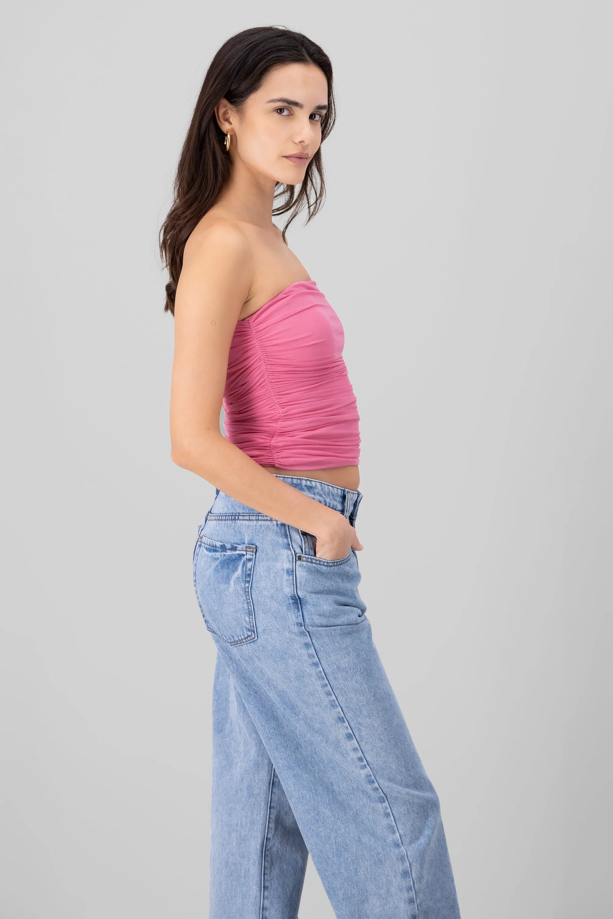 Top Mesh Strapless Mesh sold by Shasa product image thumbnail 3