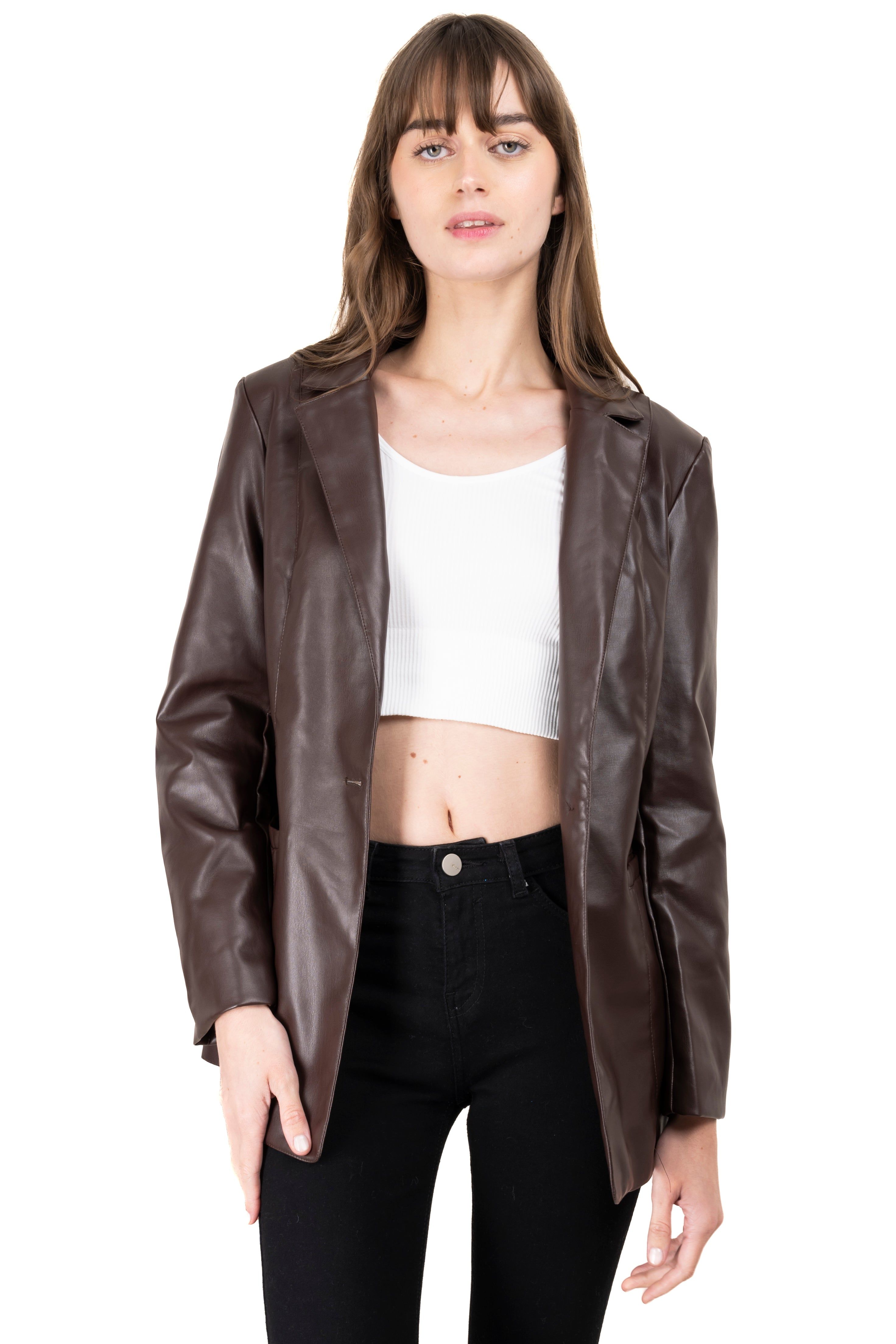 Saco efecto piel largo sold by Shasa product image thumbnail 2