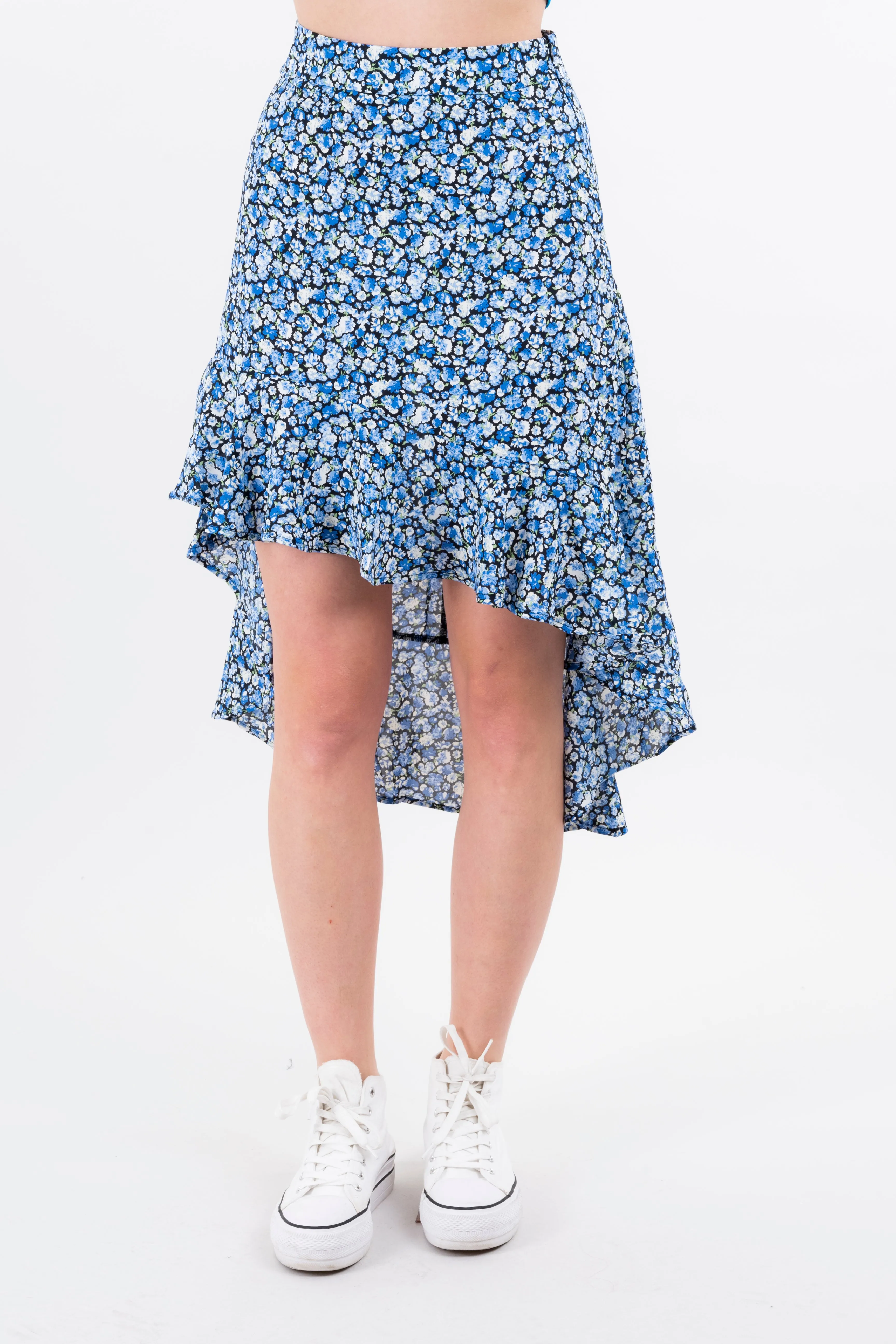 Falda midi asimétrica flores sold by Shasa product image thumbnail 2