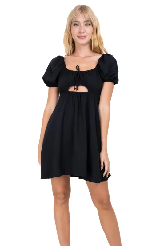 Vestido midi abertura manga abullonada sold by Shasa