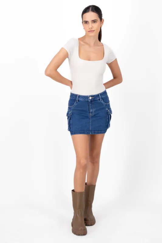 Falda 2 Bolsas Con Fuelles made by Shasa