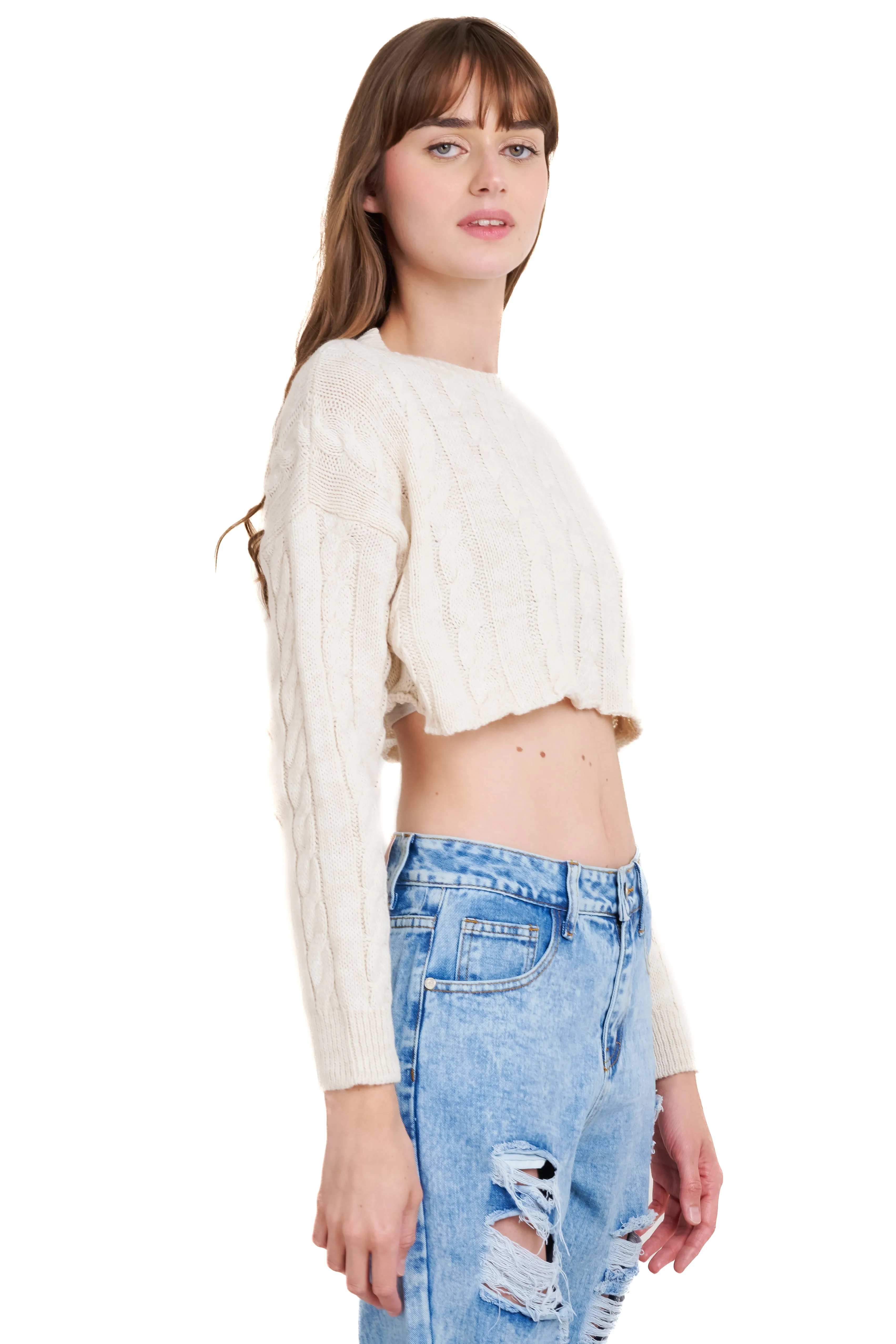 Suéter Crop Tejido Trenzas sold by Shasa product image thumbnail 3