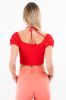 Blusa crop cruzada acanalada sold by Shasa