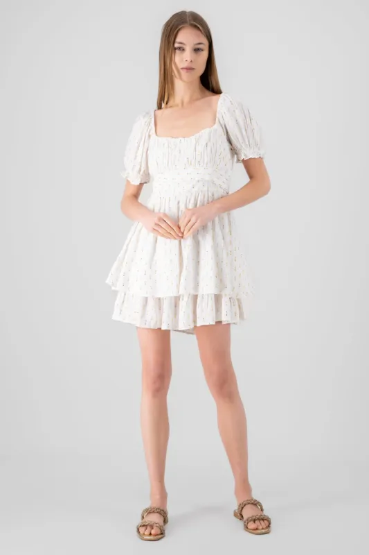 Vestido de manga larga con detalle de lurex sold by Shasa