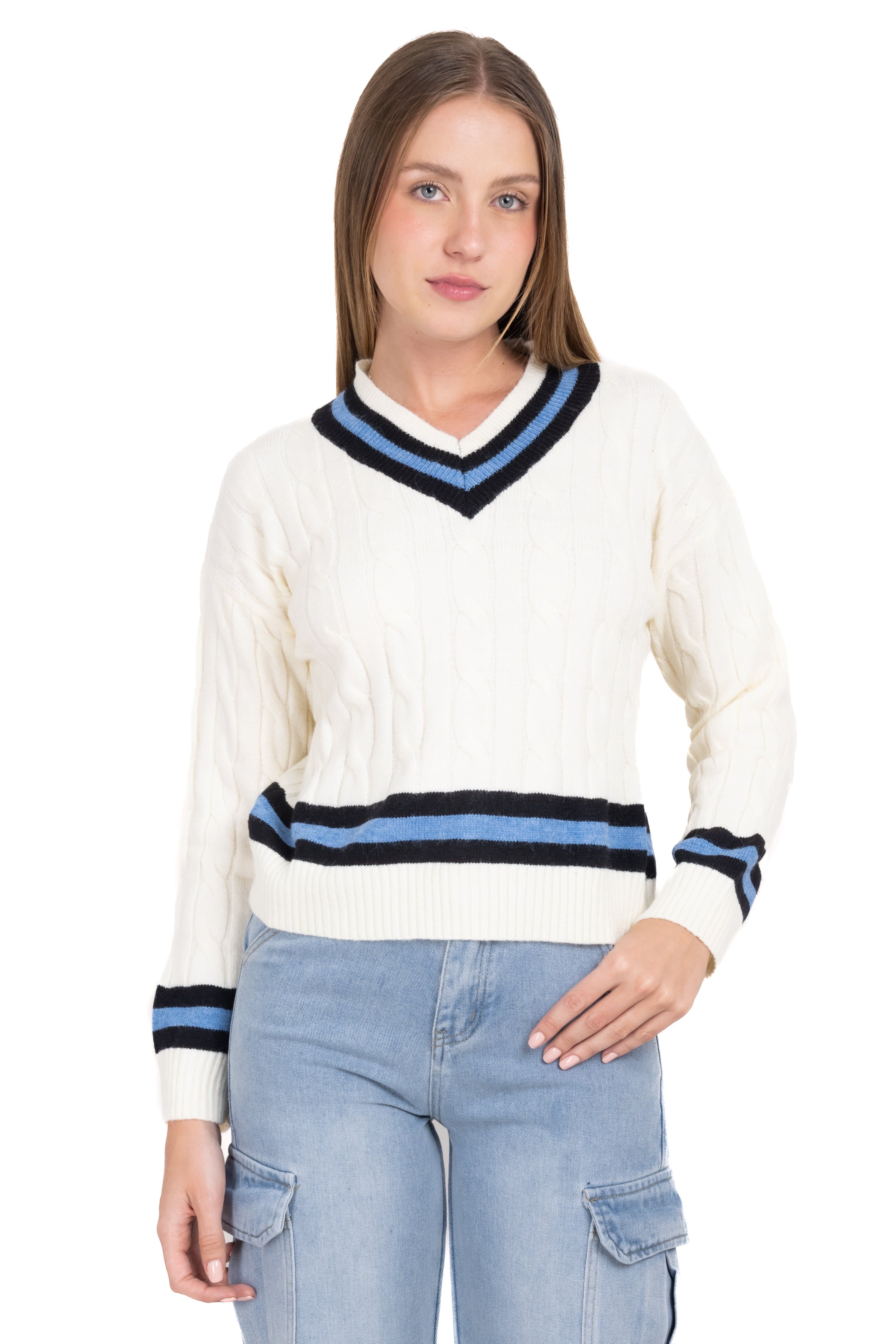 Suéter varsity trenzado líneas sold by Shasa product image thumbnail 5