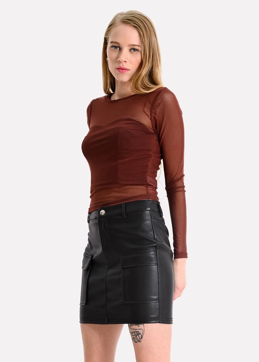 Blusa mesh manga larga sold by Shasa