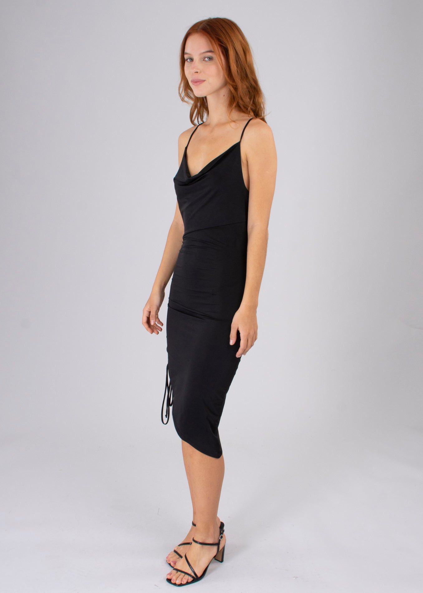 Vestido mini asimétrico escote cascada sold by Shasa product image thumbnail 3