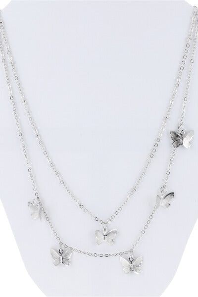 Collar cadena doble capa mariposas sold by Shasa product image thumbnail 2
