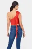 Top drapeado detalle flor sold by Shasa