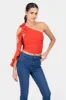 Top drapeado detalle flor sold by Shasa