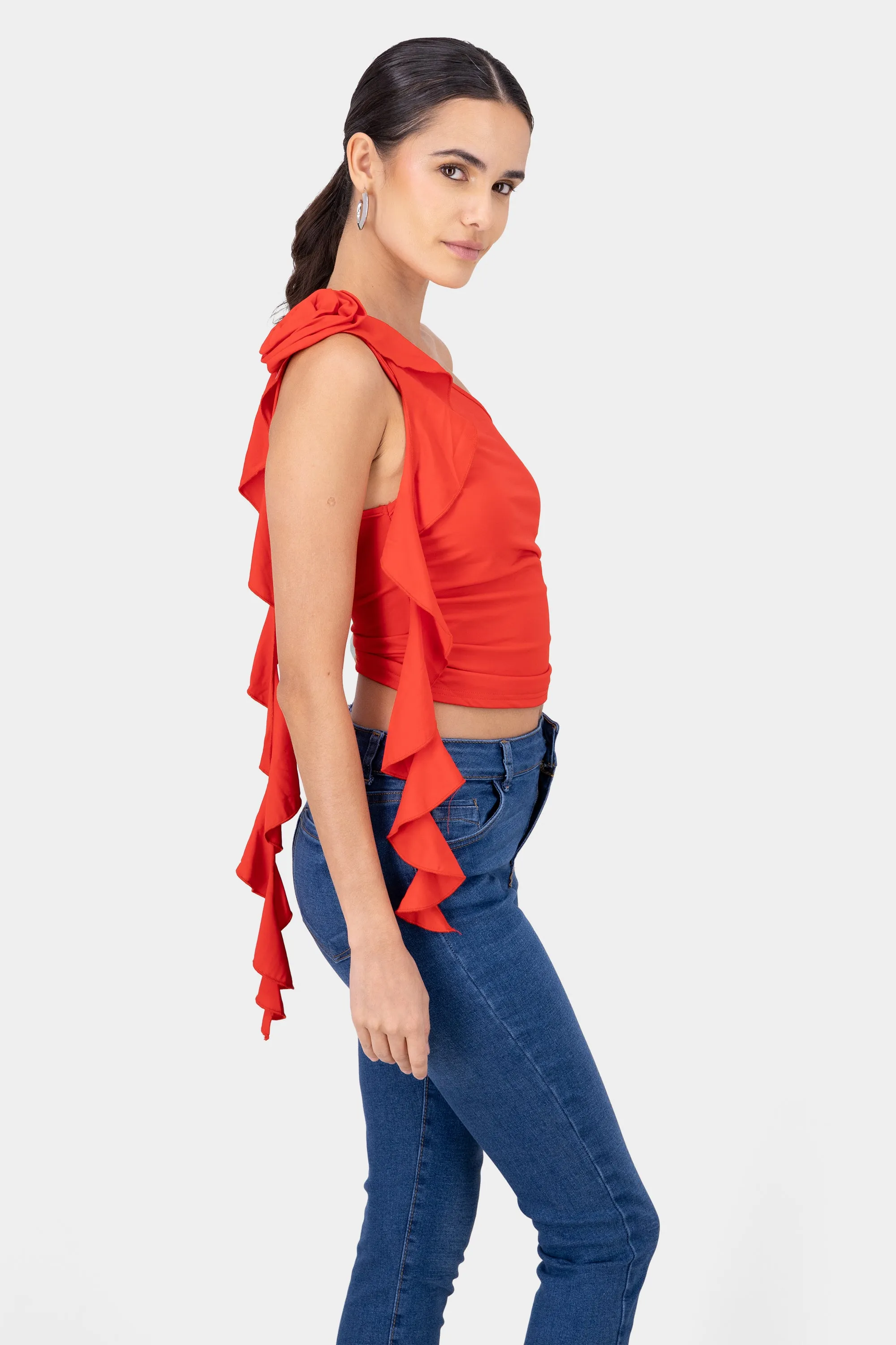 Top drapeado detalle flor sold by Shasa product image thumbnail 3