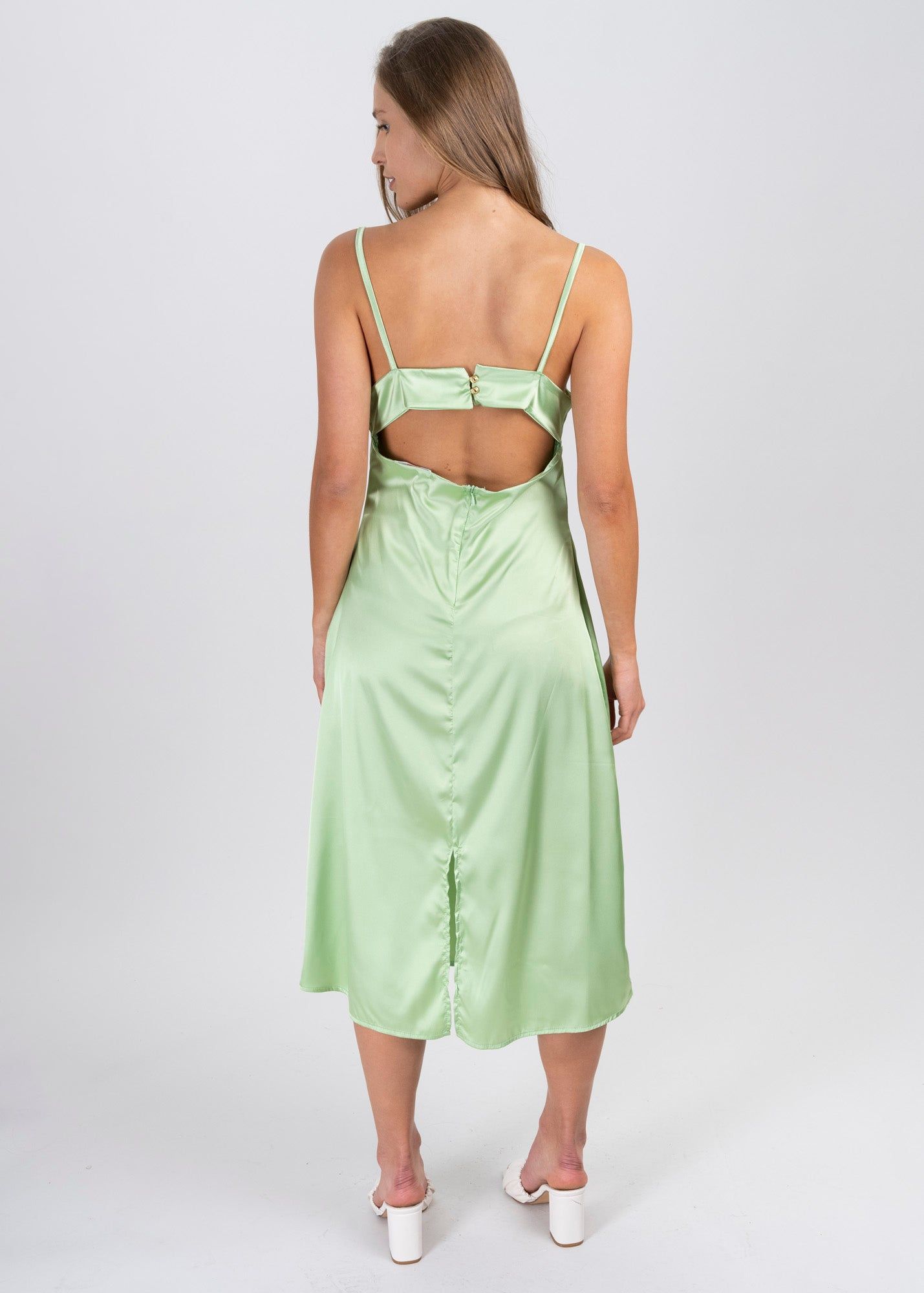 Vestido midi satinado sold by Shasa product image thumbnail 4