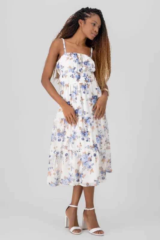 Vestido maxi estampado con detalles sold by Shasa