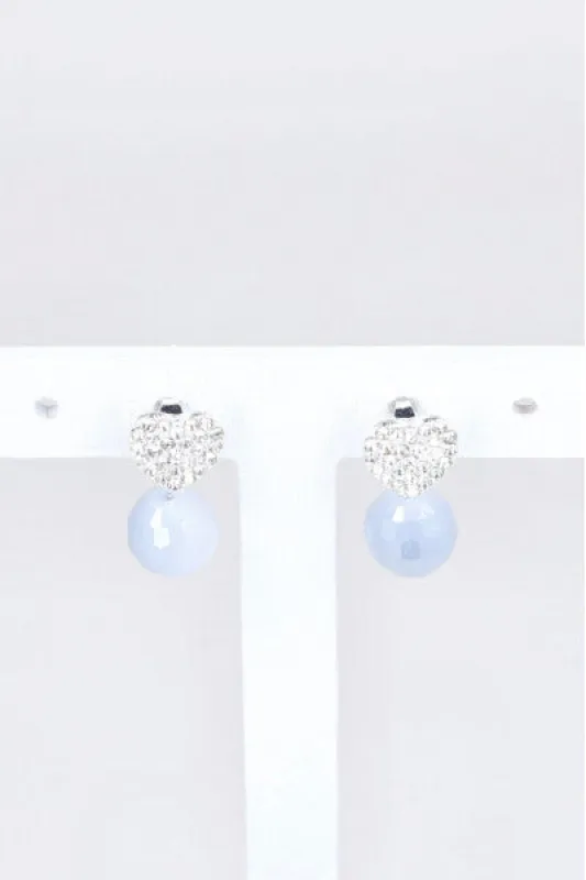 Aretes Corazon Brillo Perla sold by Shasa